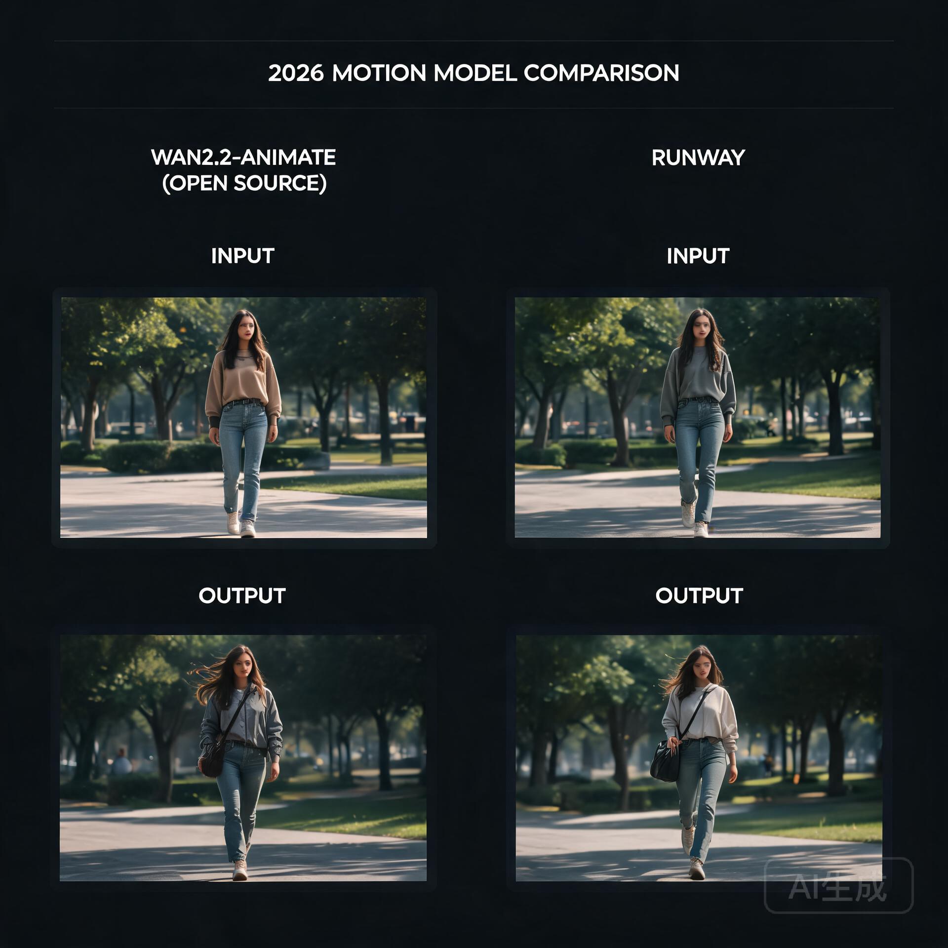 Wan2.2 Animate vs Runway comparison