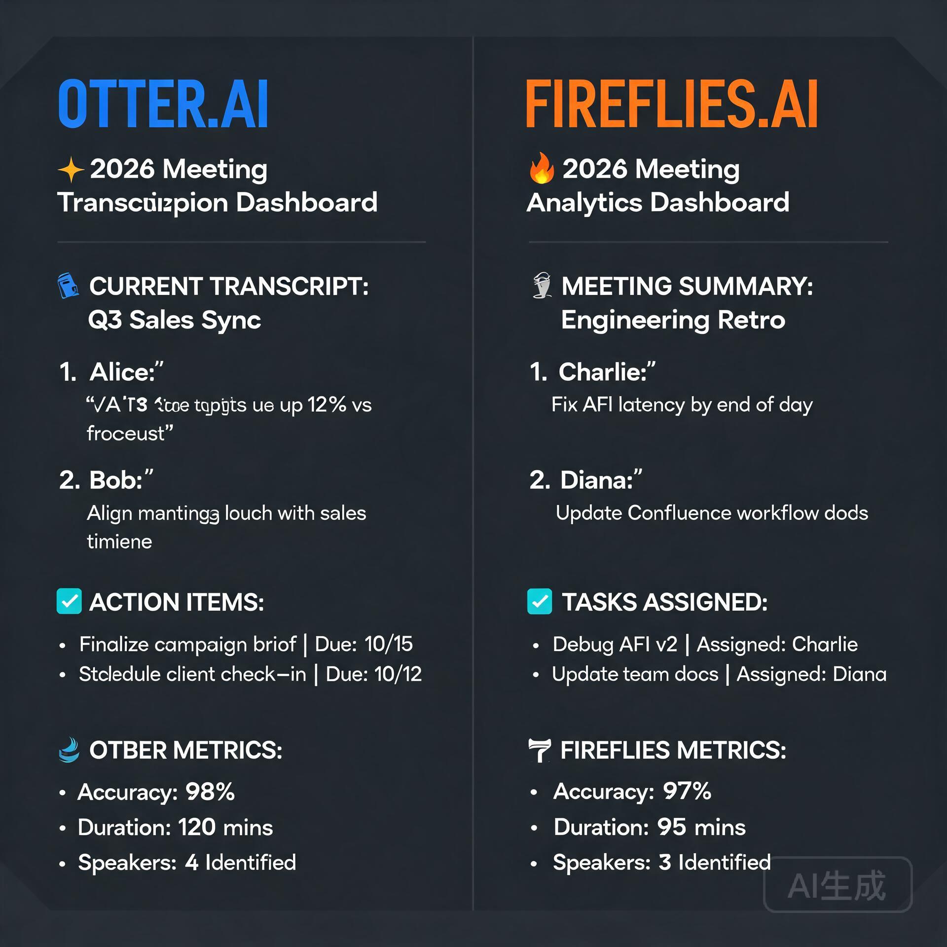 AI Meeting Transcription Tools: Otter vs Fireflies
